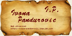 Ivona Pandurović vizit kartica